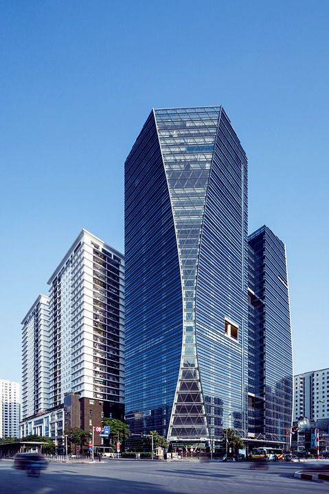 哈德塔 建筑物 城市 摩天大楼 天际线 高楼 正面 结构 现代的