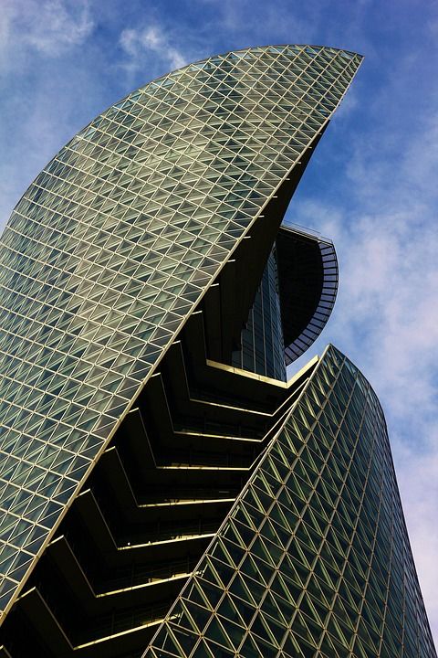 结构 建造 玻璃 玻璃 高楼 天空 视窗