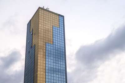 天空 建筑 摩天大楼 高的 城市 玻璃 办公室 商业 户外