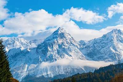 山 白云岩 阿尔卑斯山 南蒂罗尔 意大利 景观 首脑 雪 云
