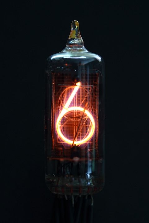 数码 管子 指标 真空 数字 玻璃 玻璃 电子的 展示 设备