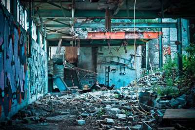 丢失的地方 工厂 老的 已到期 建造 废墟 弃 工业建筑 行业
