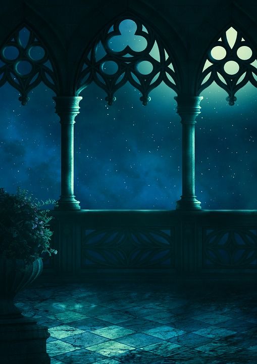 幻想 阳台 月亮 夜晚 星空 多雾路段 东方 去旅行 假期