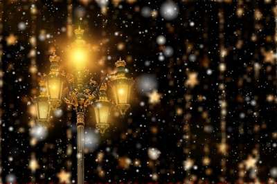 圣诞节 星星 灯笼 光 闪耀 微笑 降雪 乐趣 冬天 雪