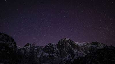 星空 山 景观 星星 夜空 空间 天堂 宇宙 夜晚 自然