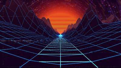 复古的 背景 寄售 景观 未来派 风格 音乐 游戏 星系 氖