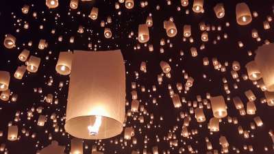 清迈 天灯 节日 祈福 水灯节 清迈 天灯 祈福 祈福 祈福
