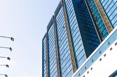 高楼 建造 正面 共管公寓 公寓 办公室 前景 贸易 金融