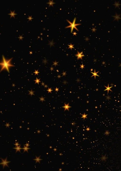 星星 天堂 夜晚 圣诞贺卡 问候卡 来临 黑色的 黄色 星空