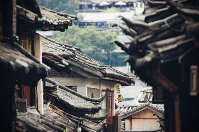 屋顶 房屋 老的 中国 亚洲 城市 镇 中国 中国 中国
