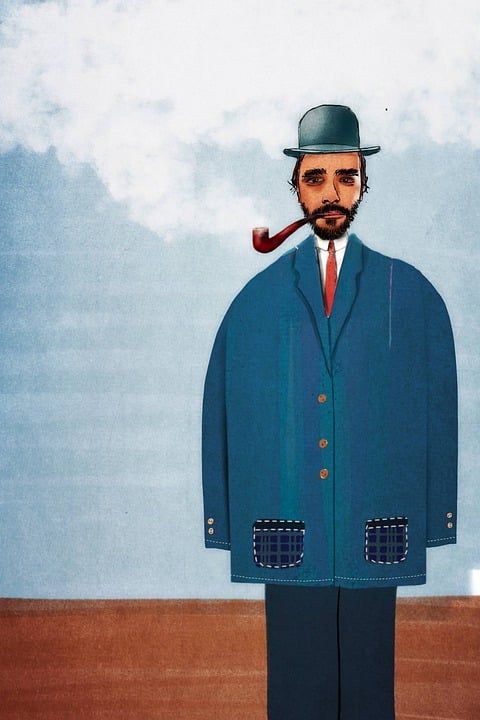 男人 复古时尚 吸烟管