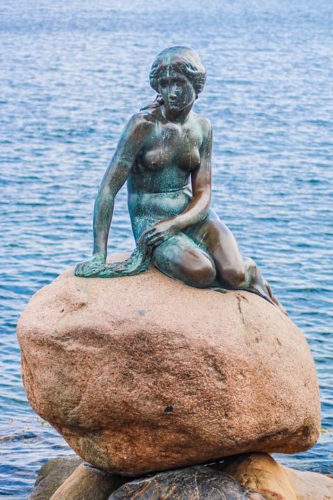 哥本哈根 丹麦 美人鱼 大海的女仆 纪念碑 首都 水 地标 旅游