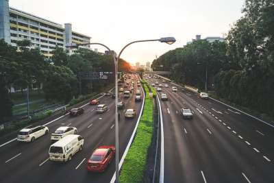 公路 交通 新加坡 日落 房子 汽车 迅速地 路 去旅行