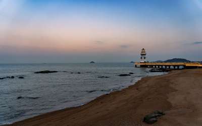 中国珠海 沿海城市 情侣路