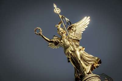 Siegessäule 柏林 地标 金色的 雕像 天使 维多利亚