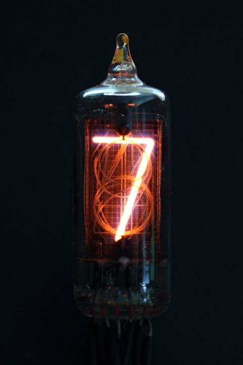 数码 管子 指标 真空 数字 玻璃 玻璃 电子的 展示 设备