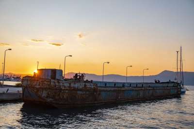 老船 船 大海 希腊 海 夏天 科孚