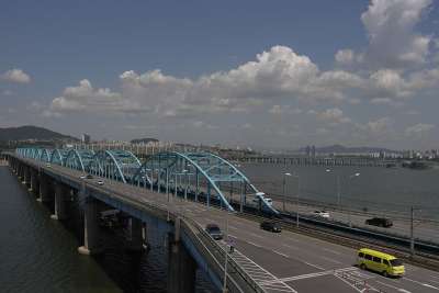 桥 河 水 城市 体系结构 现代 汉城 汉江 韩国 路