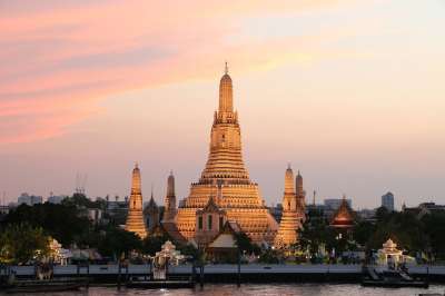 曼谷 泰国 郑王庙 日落 扫管A阿伦日落 寺庙 亚洲 佛教 宗教