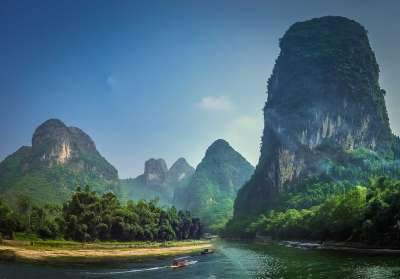 县 中国 亚洲 景观 自然 山 河流会 亲爱的 林业 河