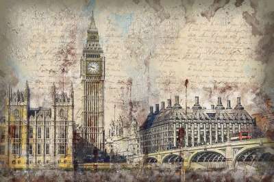 伦敦 威斯敏斯特 桥 建造 古老的 老的 结构体 地标 英国