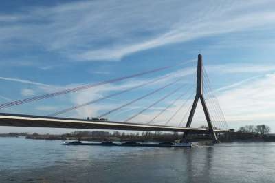 莱茵河 流动 景观 桥 建筑学 Rheinbrücke 技术 吊桥