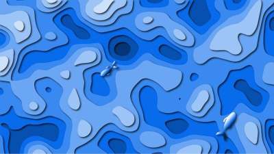 海 纸 剪纸 图案 设计 蓝色的 海豚 海洋 数字的 模板