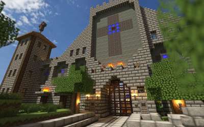 Minecraft 城堡 使成为 视频游戏 积木