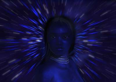 女士 头 星星 宇宙 空间 星空 星团 星系 夜空 上光
