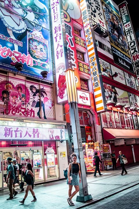 日本 亚洲 氖 Streetm城市 旅行 结构 东京 灯 夜晚