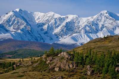 阿尔泰 山 秋季 自然 景观 山 山 山 山 山