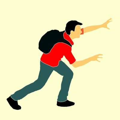 设计 学生 卡通人物 年轻 障碍 背包 大学 旅行 保持 行李