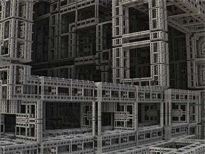 分形 3D 建造 行业 设计 幻想 未来派 复杂的 结构