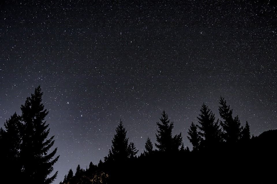 夜晚, 星星, 星空, 夜空, 天堂, 晚安, 长期接触, 黑暗的, 星光