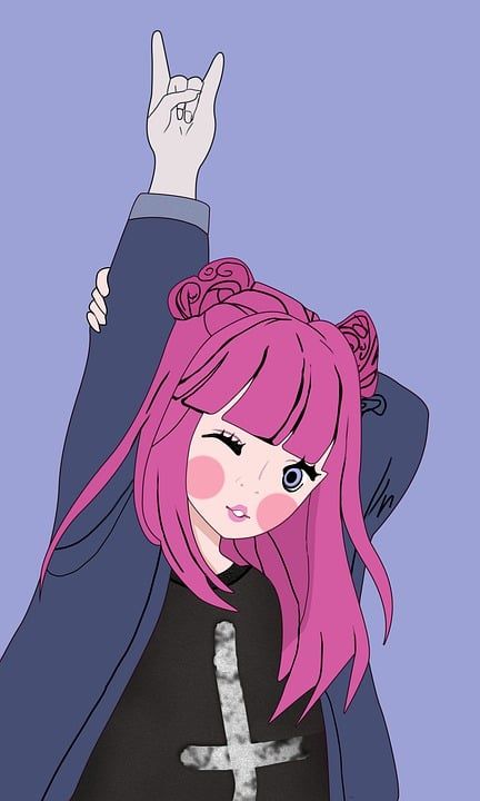 女孩 动漫人物 漫画人物 卡通片 卡哇伊 音乐 卡通人物 肖像