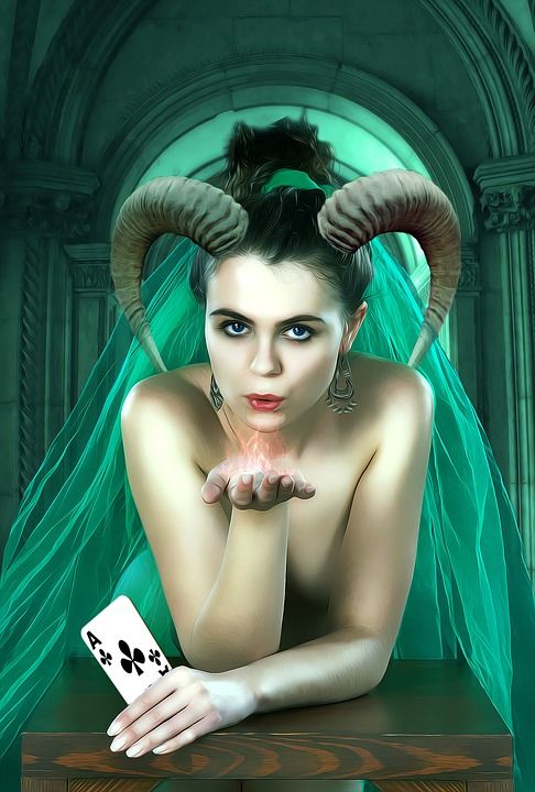 哥特 幻想 女士 幻想女人 苦艾仙子 绿色仙女 绿色女巫 角