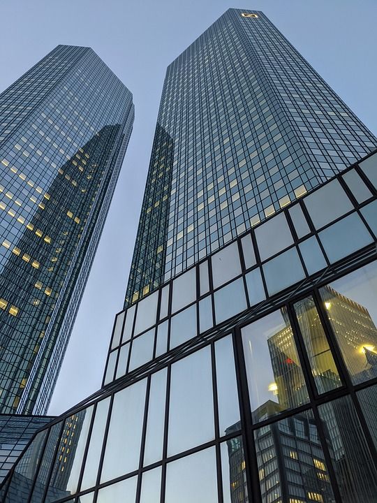 摩天大楼 建筑物 结构 天际线 城市 法兰克福 德国 天空 外墙
