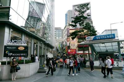 明洞 汉城 韩国 南 韩国人 城市 塔 城市的 风景秀丽的