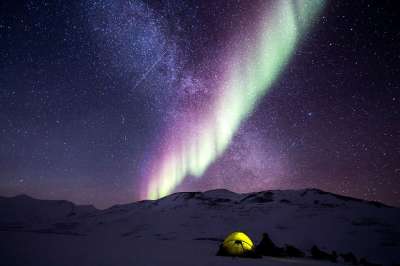 夜晚 极光 雪 北极 自然 阿拉斯加州 北部灯 束光 空间