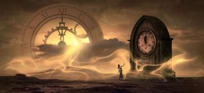 幻想 时间 魔法 钟 梦 超现实的 情绪 神秘 女士