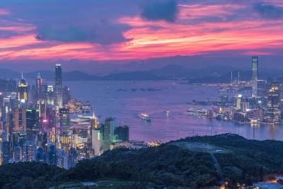 香港 维多利亚港 香港邮政 港口 城市景观 天际线 香港 香港