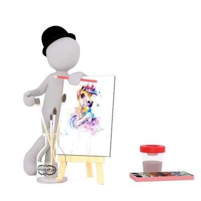 作画 白人男性 3D 模型 孤立 3D 模型 全身 白色的