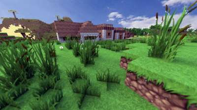 Minecraft 使成为 视频游戏 草 村庄 房子 舱 窝棚