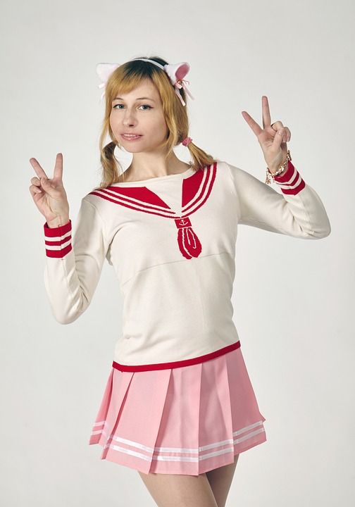 日本动画片 女学生 Cosplay 日本 漫画 卡通片 可爱