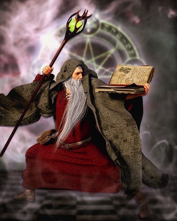 巫师 书 职员 魔法 幻想 拼写 老人