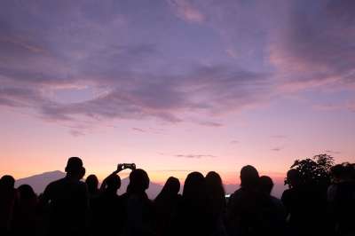 日落 日惹 印度尼西亚 景观 夏天 晚上 黄昏 暮 轮廓