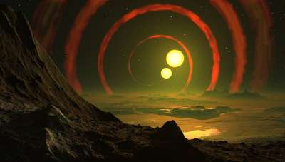 贝塔琴 空间 双太阳 景观 天堂 科幻小说 行星 天文学 宇宙
