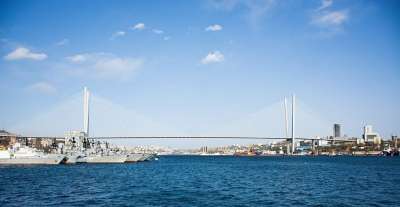 斜拉桥 桥大海 全桥 伙计们 符拉迪沃斯托克 市桥