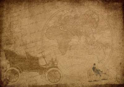 汽车 世界地图 写作 蒸汽朋克 画画 去旅行 假期 骑 旧车