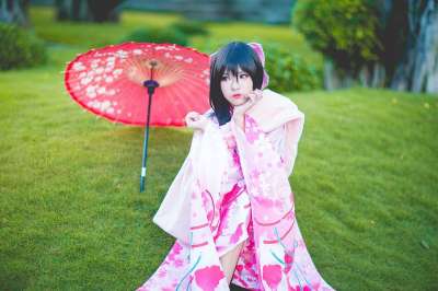 和服 女孩 日本人 日本 女性 亚洲人 女士 戏服 时尚 花园